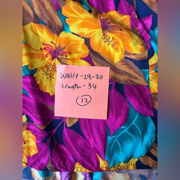 VTG SK & Company Floral Maxi Skirt Pattern Hippie Boho Multi Color Size 12 M L - Picture 7 of 7